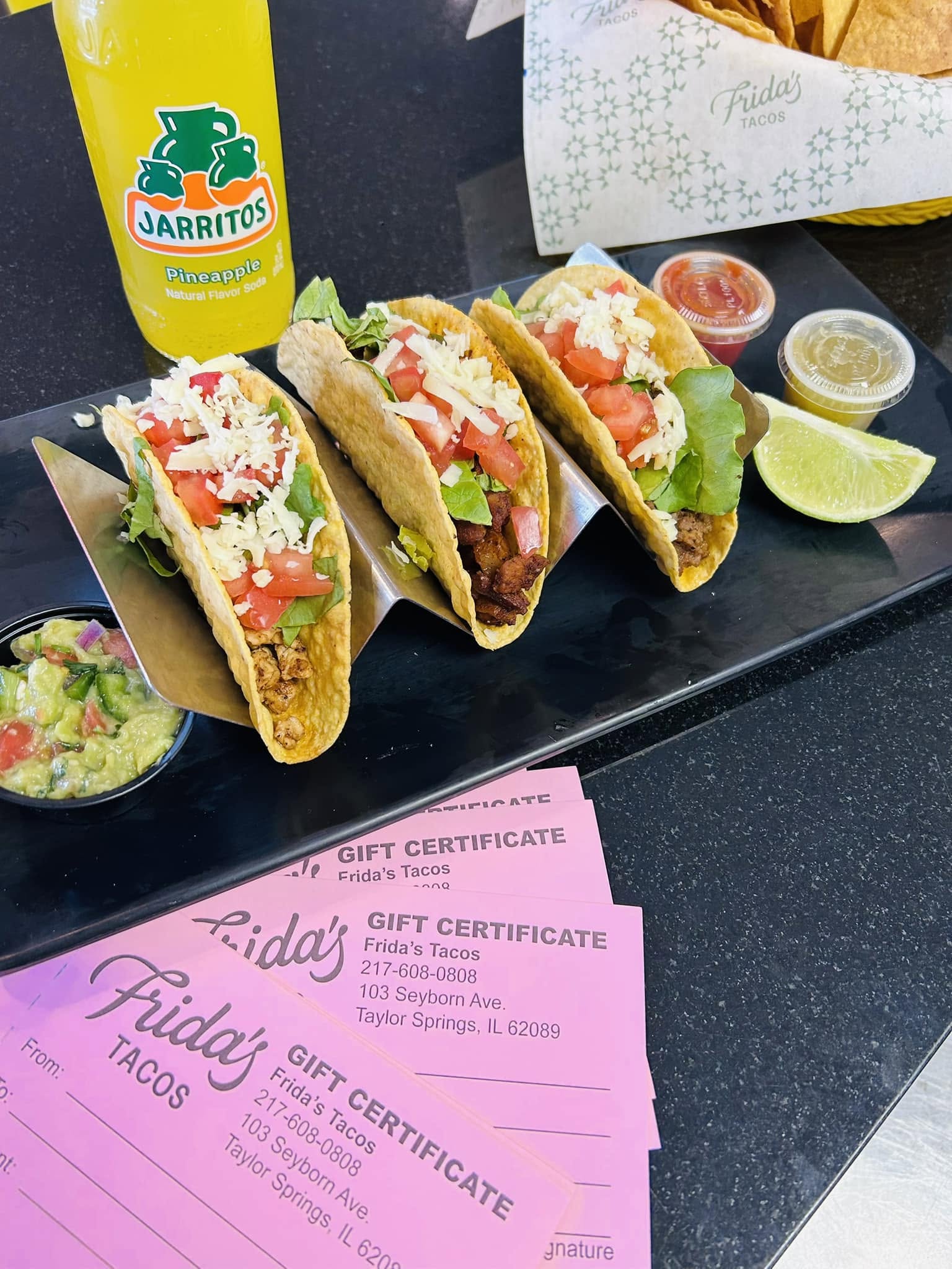 Tacos served at Frida's Tacos